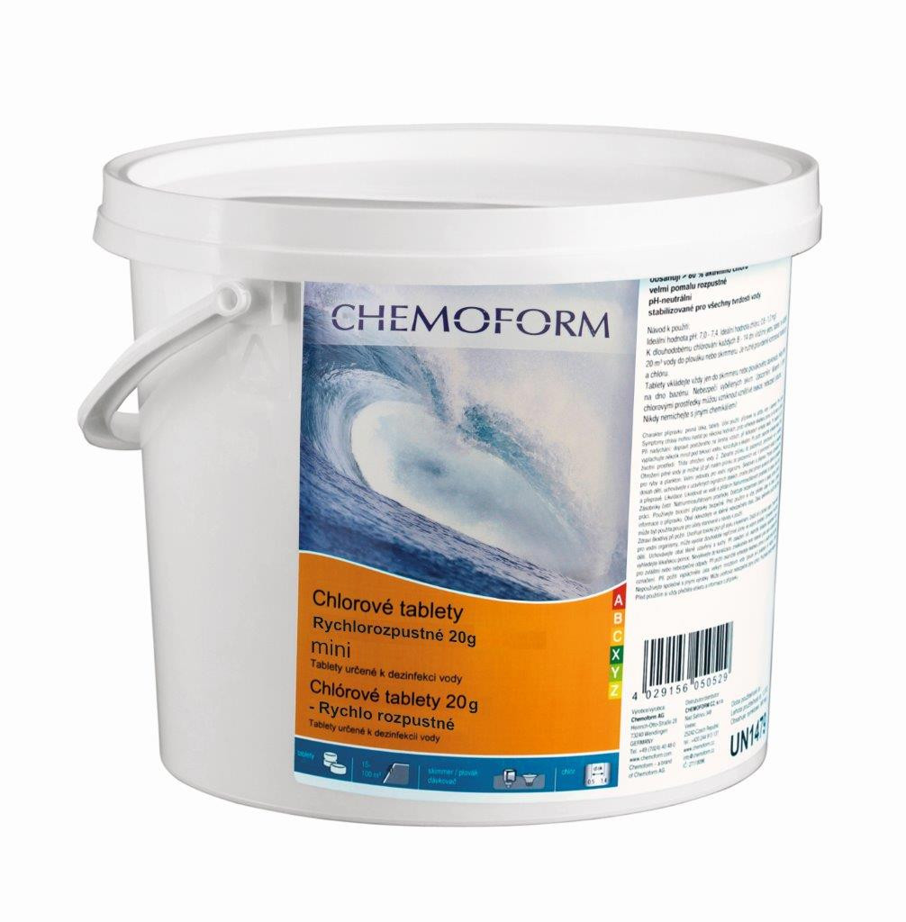 Chlórové tablety rychlorozpustné 20 g - mini - 10 kg