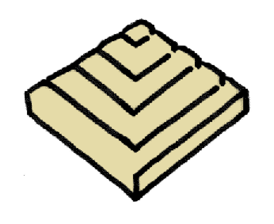 Dekorace - roh mřížky roštu 250 x 250 x tl. 40 mm -- povrch PÍSKOVÁ SAHARA