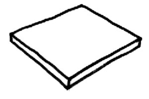 Dlažba Ardoise - bílá - čtvercový díl 500x500x25mm, 1m2