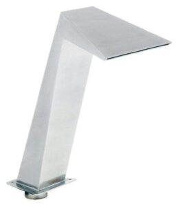 Chrlič - Kubista 370 mm, nerez AISI 316, připojení 75mm, povrch lesklý